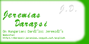 jeremias darazsi business card